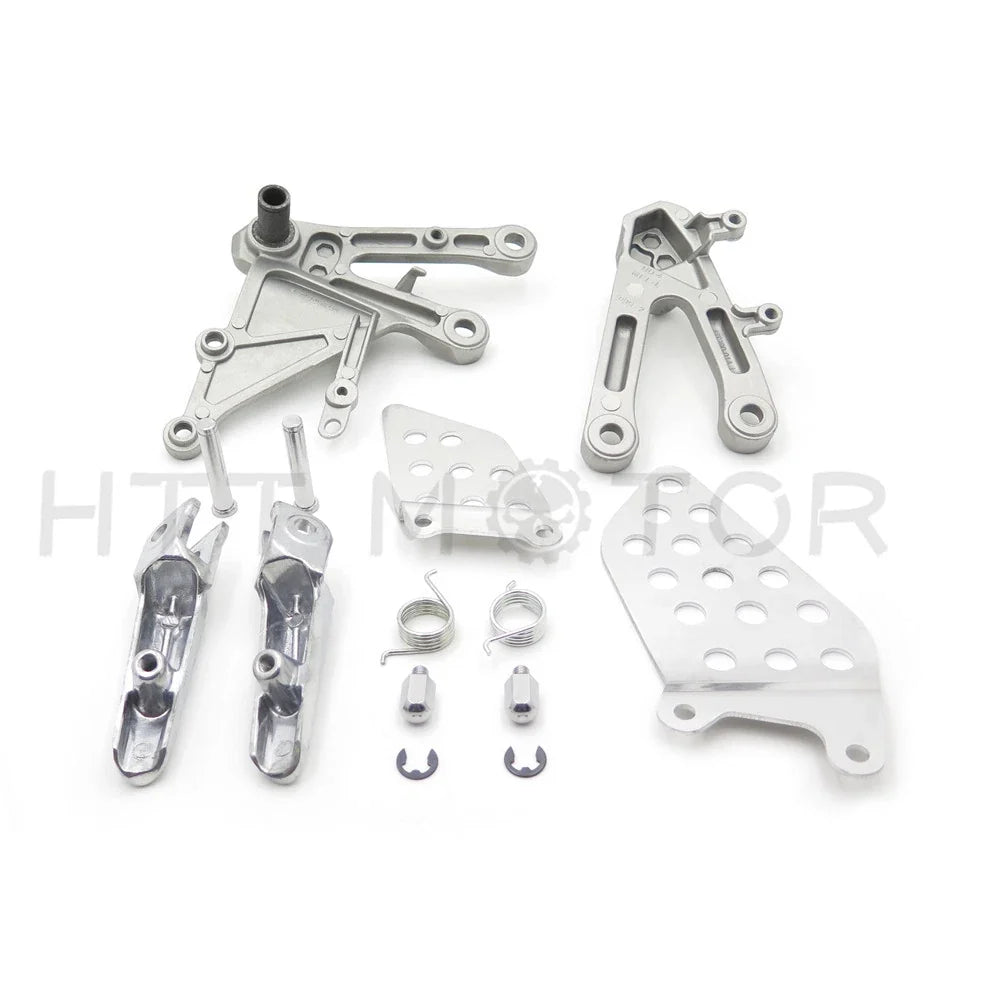 Front Footrest Pegs Bracket Set of 2 for Honda CBR1000RR 2004-2007 Silver