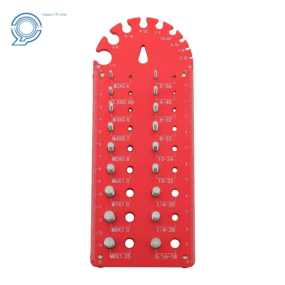 Thread Checker Gauge for Nuts and Bolts 18 Hole 3/32 to 1/2 Inch