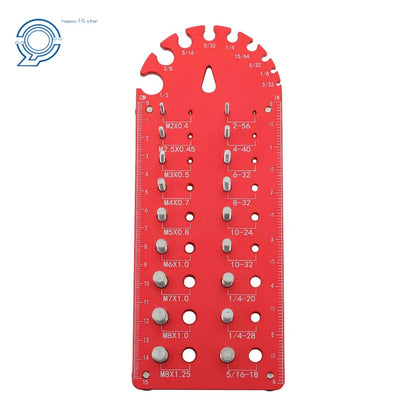 Thread Checker Gauge for Nuts and Bolts 18 Hole 3/32 to 1/2 Inch