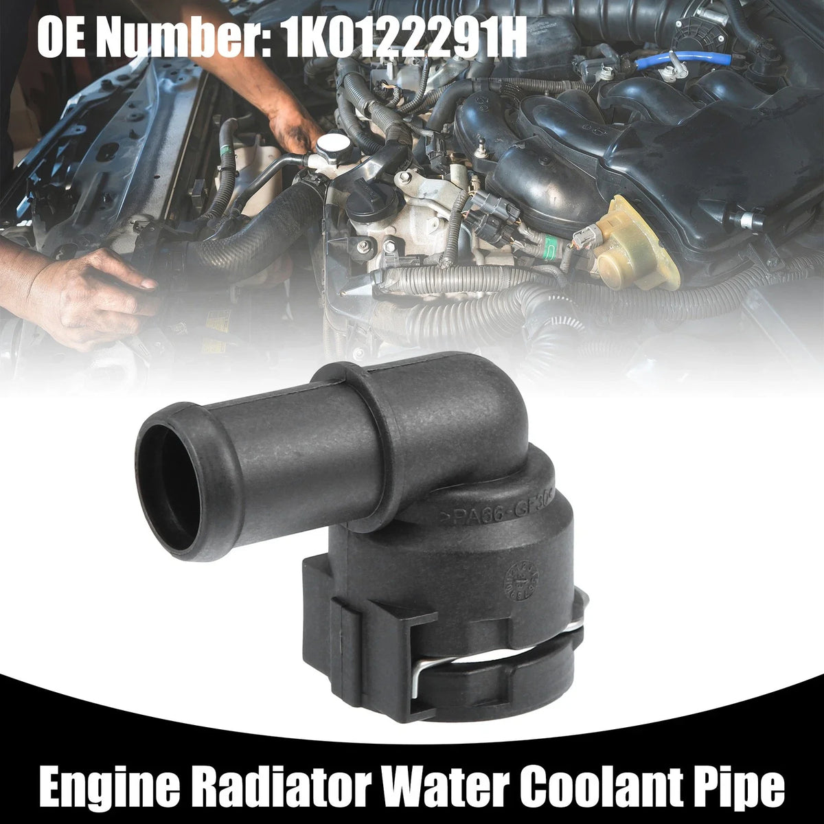 Upper Radiator Coolant Connector Pipe No. 1K0122291H for Volkswagen Passat 
