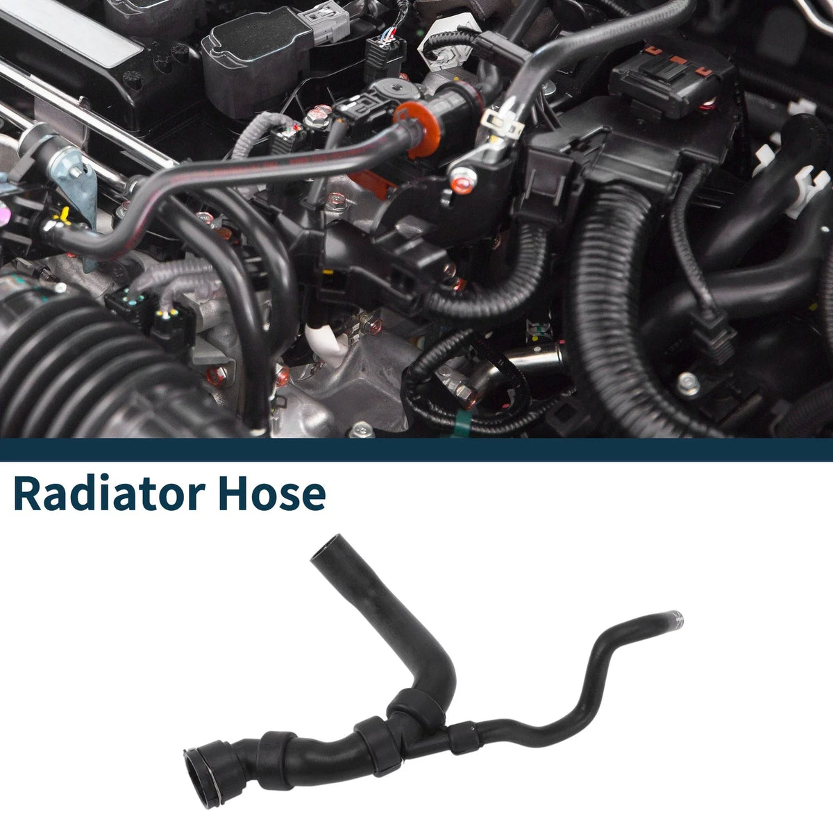 Radiator Hose Water Pipes for Audi A4 (1994–2000) No. 8D0121101AF Black