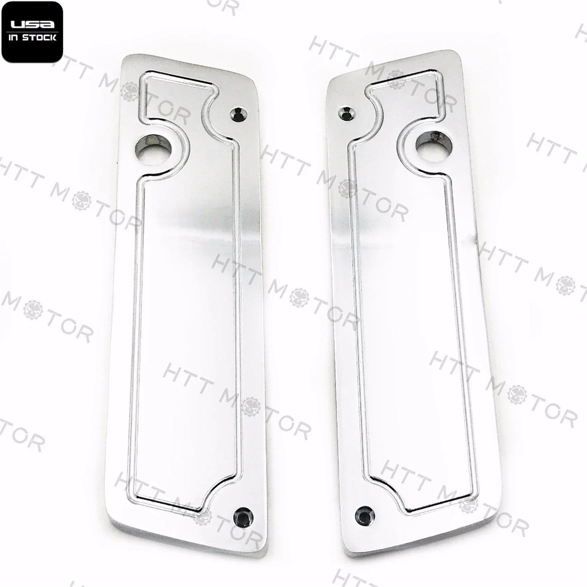 Chrome Saddlebag Latch Covers for Harley Hard Touring (2014–2023)