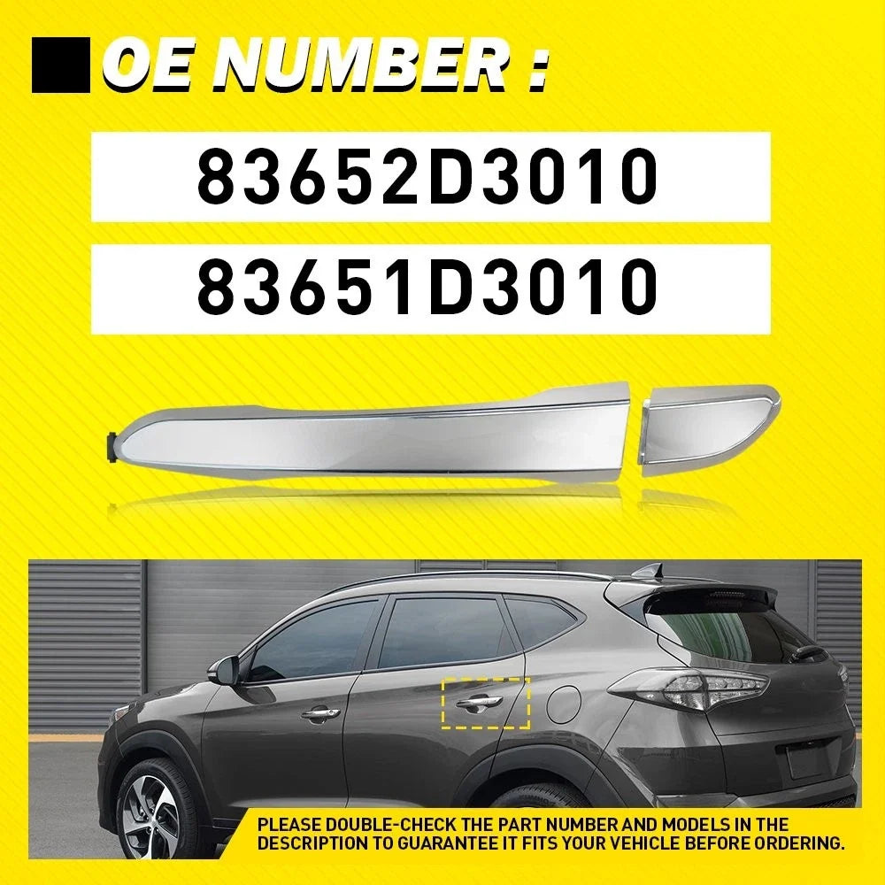 Rear Left Chrome Door Handle for Tucson 2016–2021 Hyundai