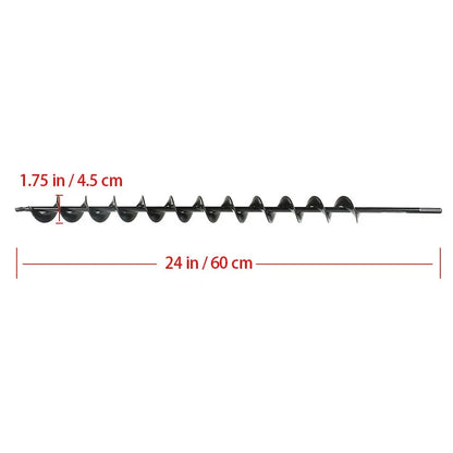 Garden Planting Auger Drill Bit 1.75" x 24" Size