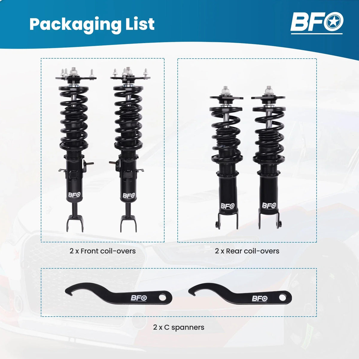 Coilovers Suspension Kit with Adjustable Height Shocks for Nissan 350Z 03-08