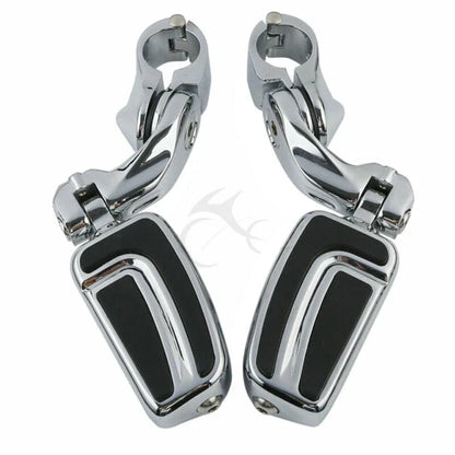 1 1/4" Short Angled Engine Guard Footpeg Mount for Harley