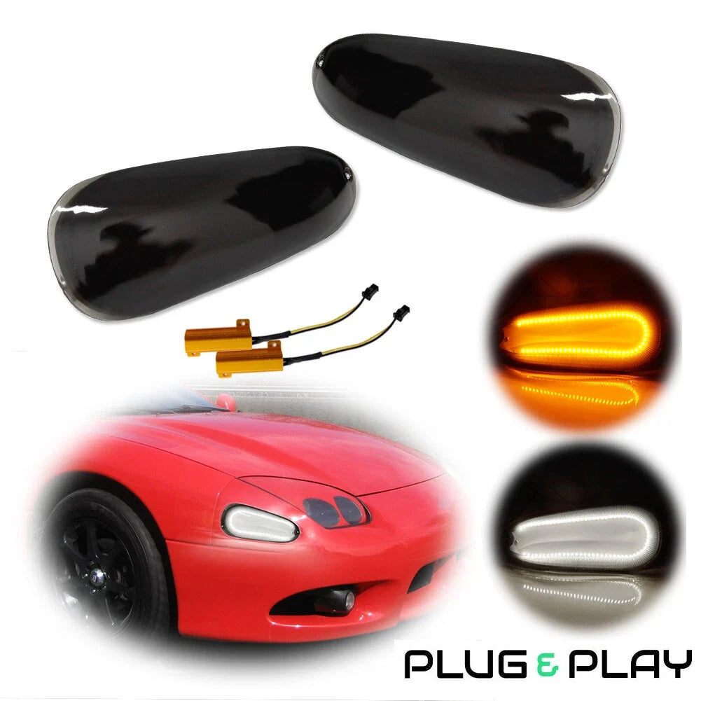 2X Switchback LED Daytime Running Lights for Mitsubishi 3000GT (1994–1998)