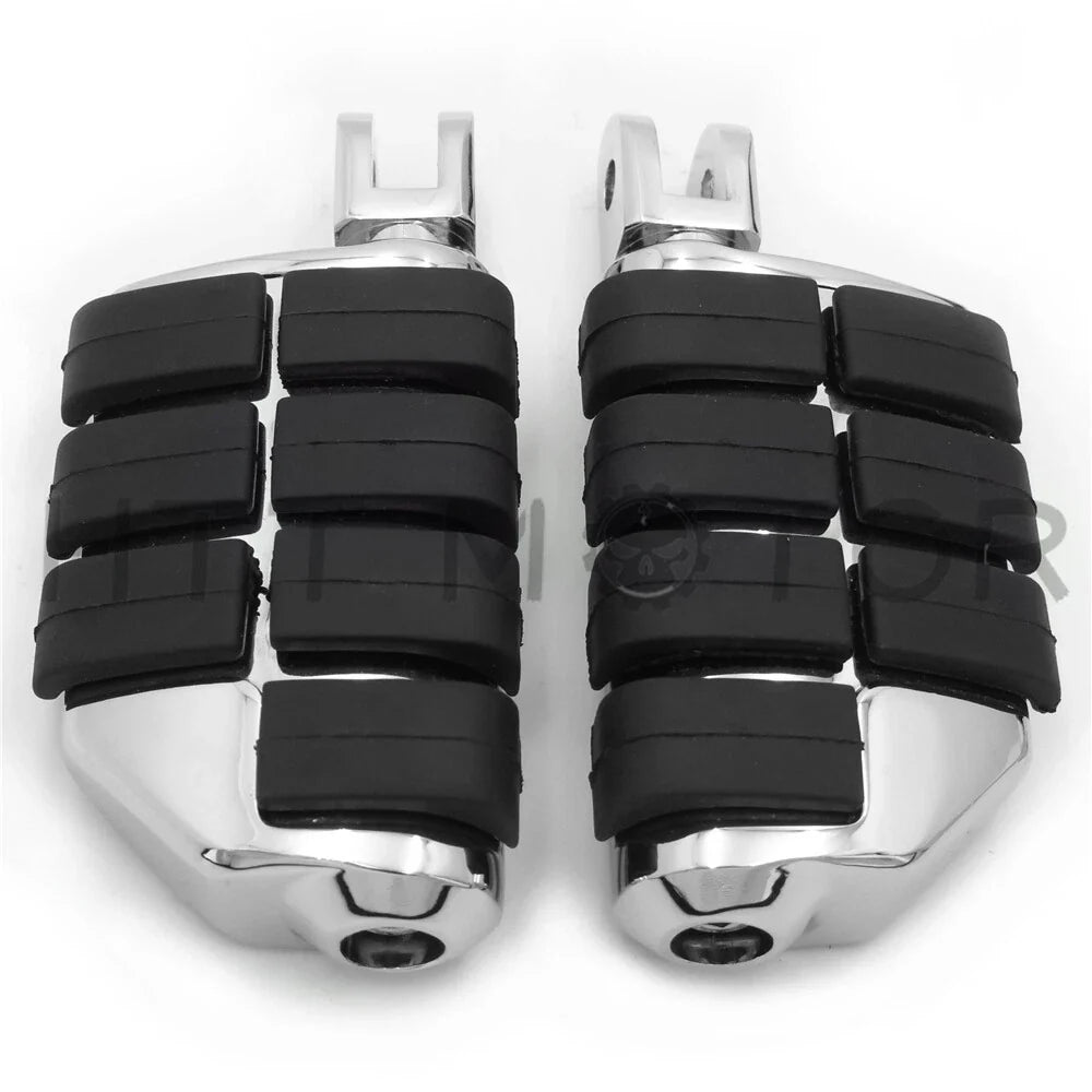 Chrome Dually Footpegs for Harley FXBB FXBR FXBRS FXLR (2018–2023)