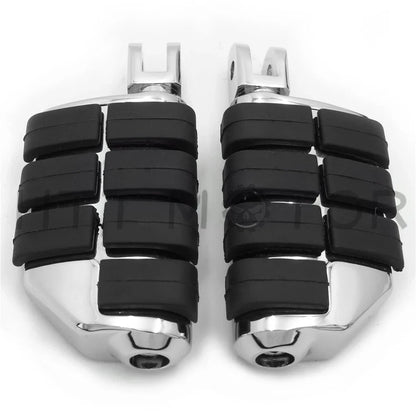 Chrome Dually Footpegs for Harley FXBB FXBR FXBRS FXLR (2018–2023)