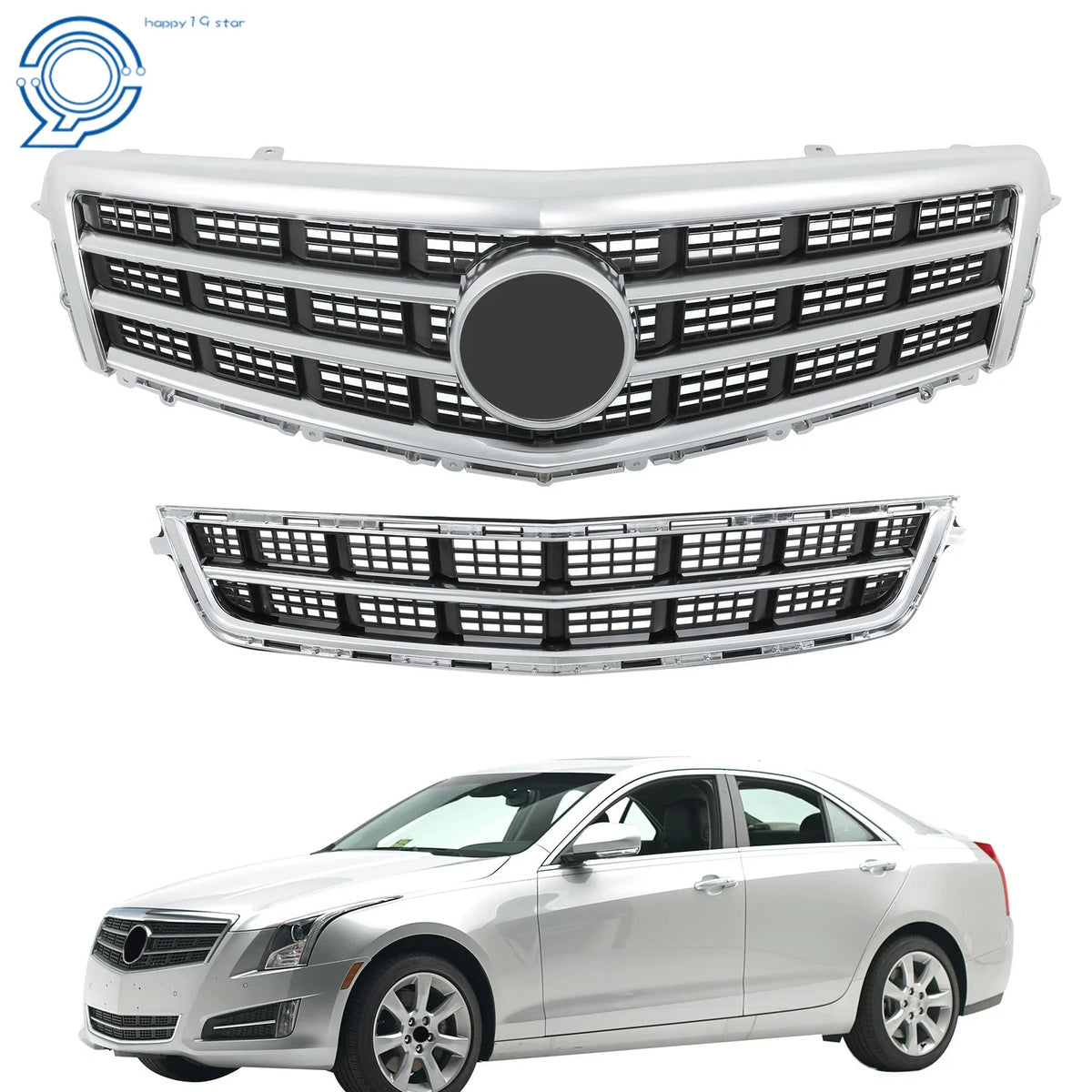 Front Bumper Grille with Trim for Cadillac ATS (2013–2014)