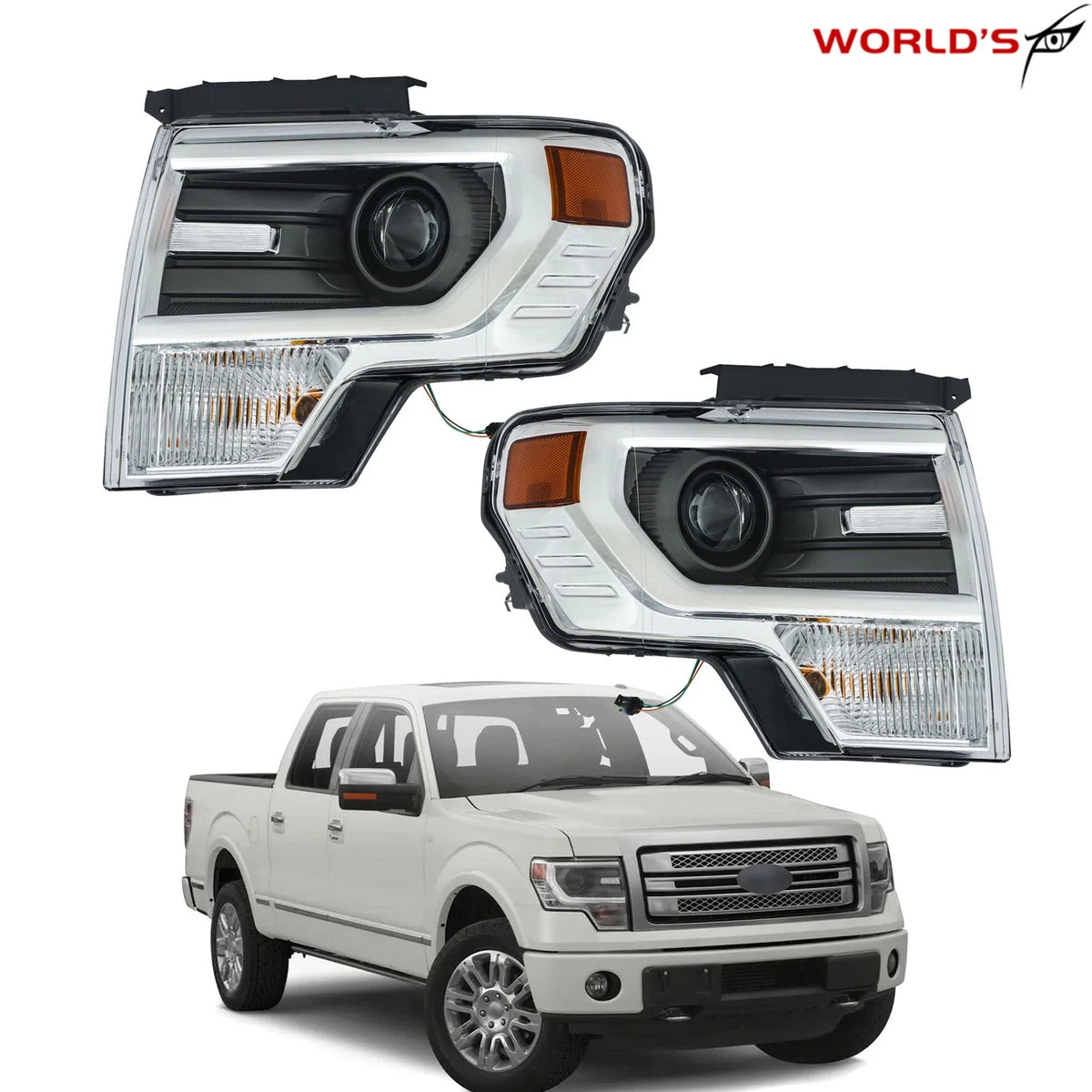 HID Projector Headlights Assembly for Ford F150 (2013–2014)