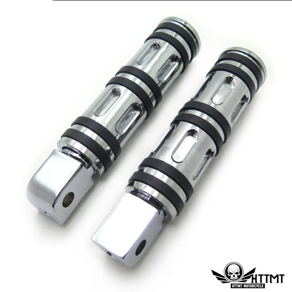 Chrome Edge Cut Footpegs (2002-2009) for Yamaha Road Star Warrior