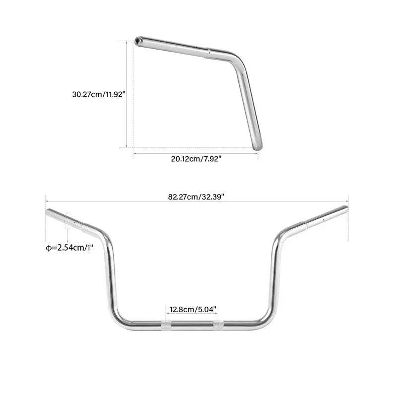 12'' Rise Ape Hanger Handlebar for BMW R18 B Transcontinental (2021–2023) Chrome
