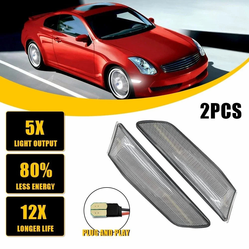 Side Marker Lights Pair for Infiniti G35 (2003–2007) - White