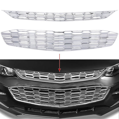 Chrome Snap On Grille Overlay for Chevy Malibu (2016–2018) LS LT Sedan
