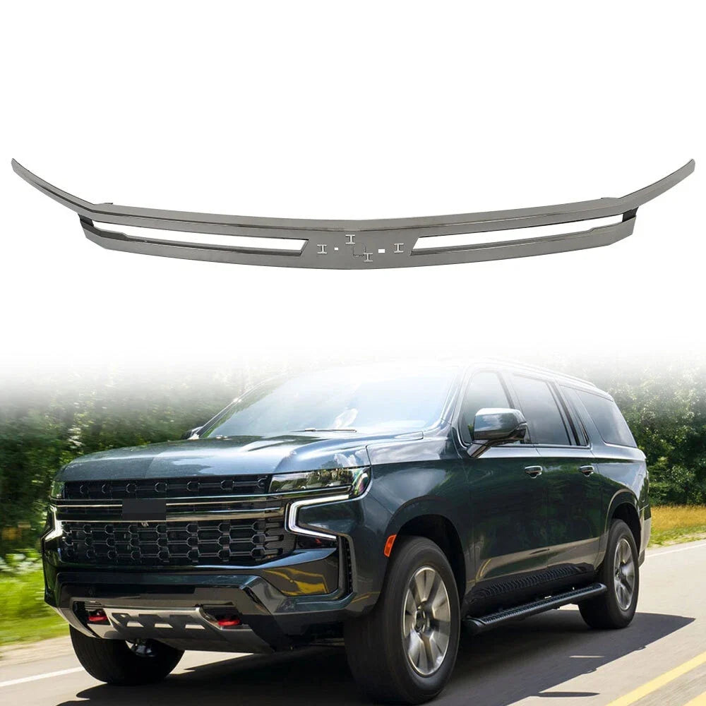 Front Grille Moulding Chrome Black for Chevrolet Tahoe/Suburban (2021–2023)