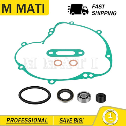 Water Pump Bearing Seal & Cover Gasket Rebuild Kit for Kawasaki KX60 KX80 (1985–2003)