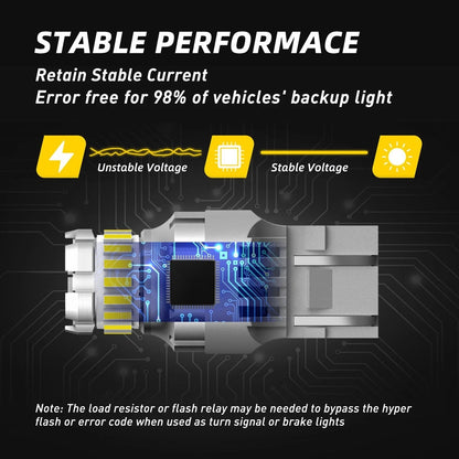 LED Backup Reverse Light Bulbs 7440 7443 7444 W21W for