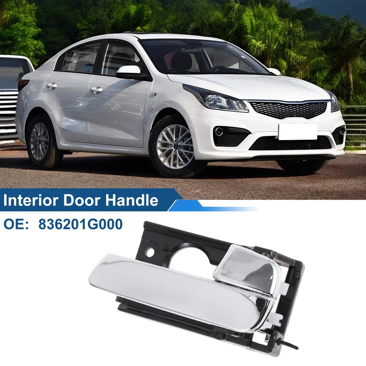 Rear Right Passenger Side Interior Door Handle for Kia Rio (2007–2011) No. 836201G000