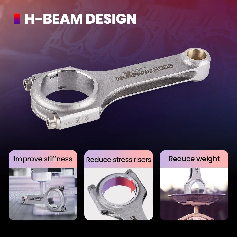H-Beam Connecting Rods 5.108" 18mm for Corsa (Opel Vauxhall) 1993-2006