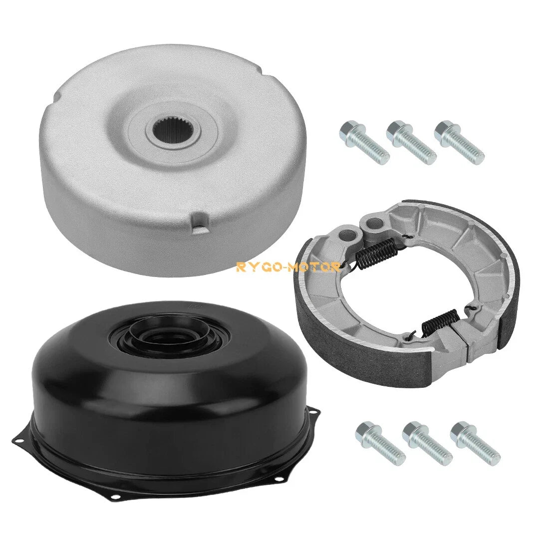 Rear Brake Drum & Cover w/Shoes for Honda Rubicon 500 TRX500FA/FGA/FPA (2001–2014)