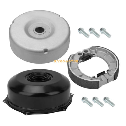 Rear Brake Drum & Cover w/Shoes for Honda Rubicon 500 TRX500FA/FGA/FPA (2001–2014)