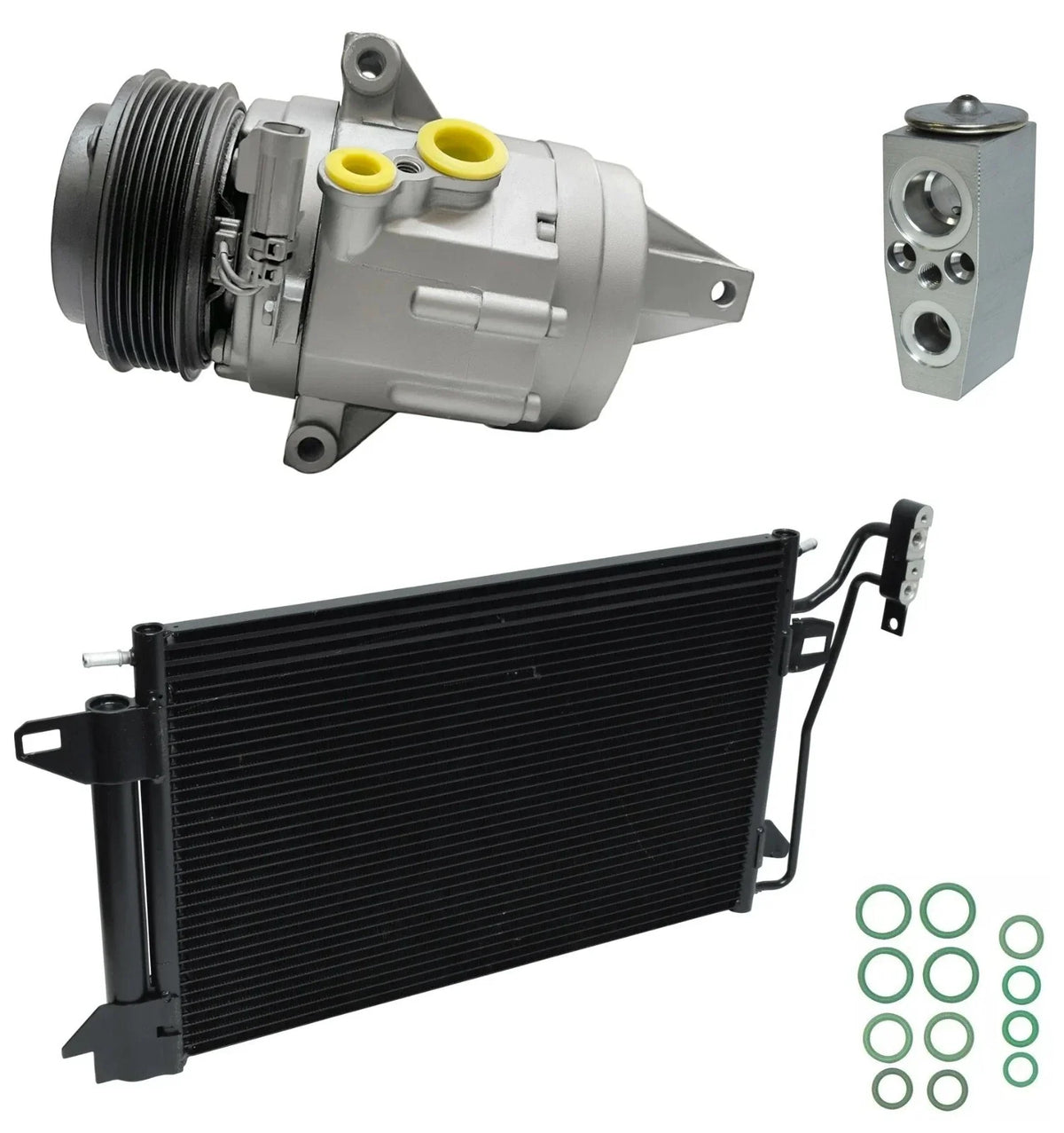 AC Compressor Kit with Condenser for Lincoln MKZ 3.5L V6 (2007–2010)