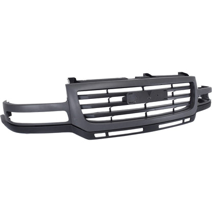 Grille for GMC Sierra 2500 HD 3500 (2003–2007) Gray Shell Black Insert