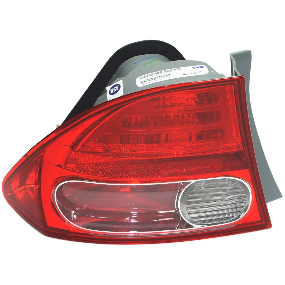 Driver Side Outer Tail Light for Honda Civic (2006–2008) Halogen w/ Bulb