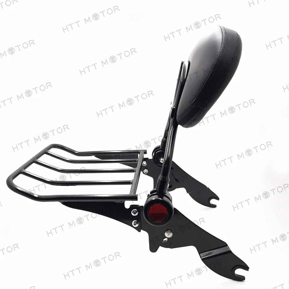 Adjustable Backrest Sissy Bar & Luggage Rack for Harley Touring 2009-2015