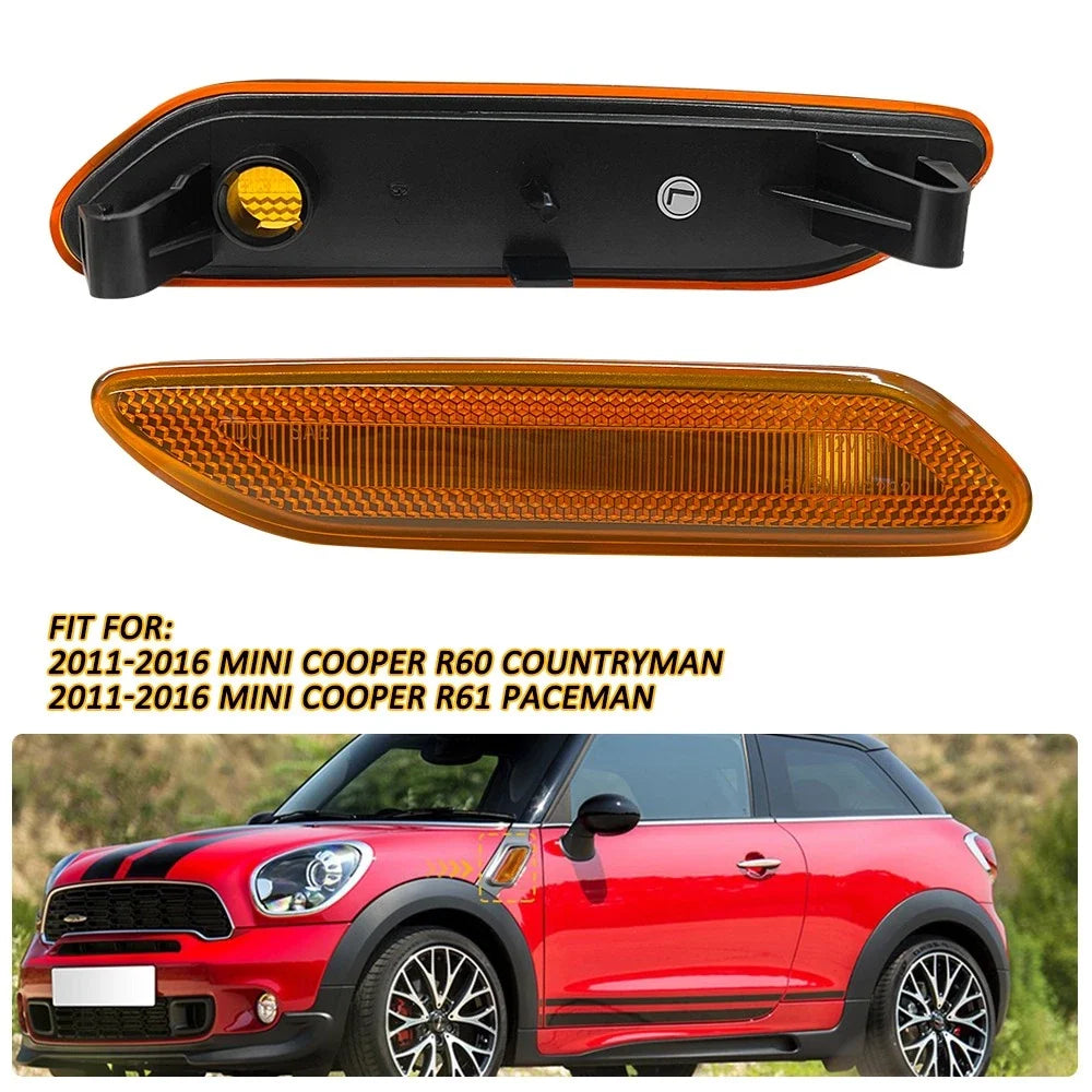 Side Marker Light Amber for Mini Cooper R60 R61 2012-2016 Fender
