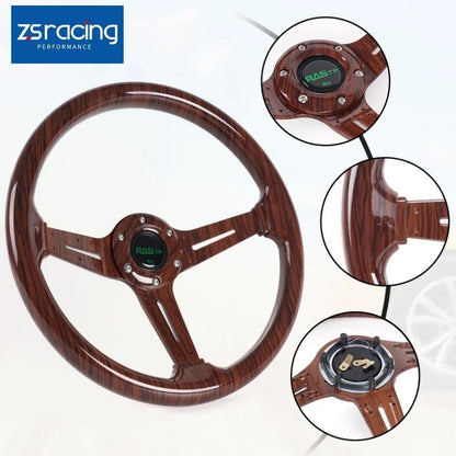 6 Bolt 14" Deep Dish Racing Steering Wheel for Universal Use