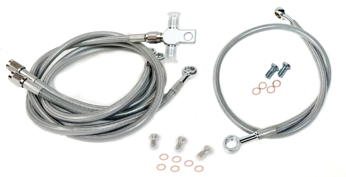 Streamline Steel Braided Brake Lines for Raptor 700 (2006–2015) +2" Front +2" Rear