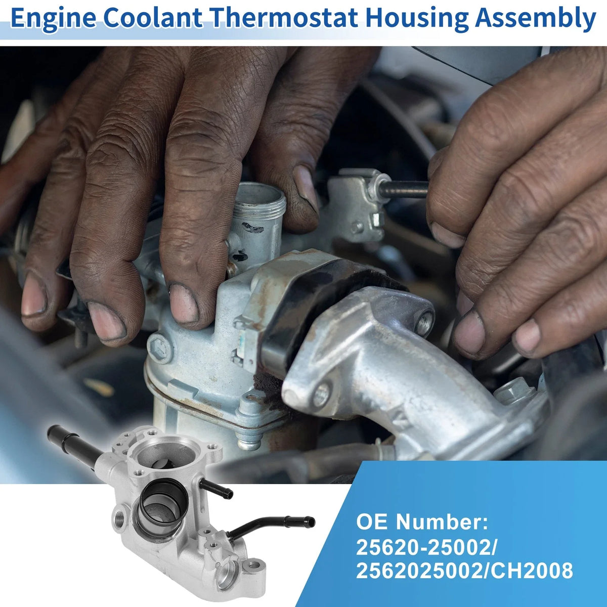 Engine Coolant Thermostat Housing Assembly No. 25620-25002 for Hyundai Sonata (2011–2014)