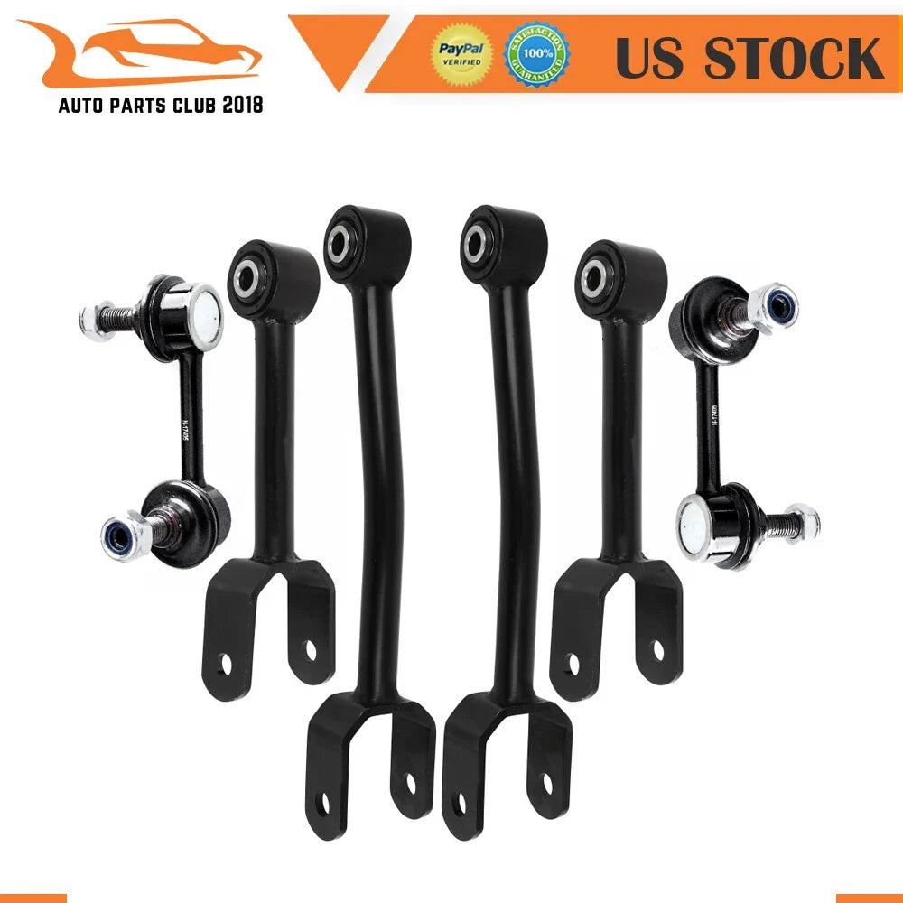 Set of 6 Rear Upper Lower Control Arms for Chrysler 200, Dodge Avenger (2011–2013)