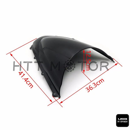 Black Double Bubble Windscreen for Triumph Daytona 675 2006-2008