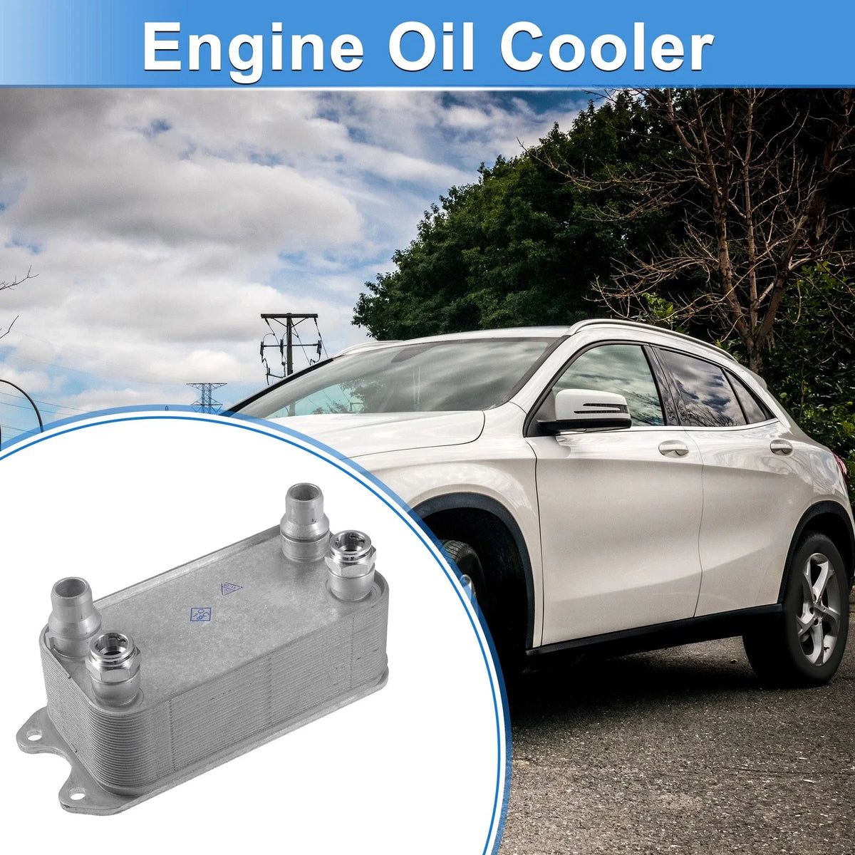 Engine Oil Cooler for Mercedes-Benz C250 SLK350 (2012–2015) NO.995002300