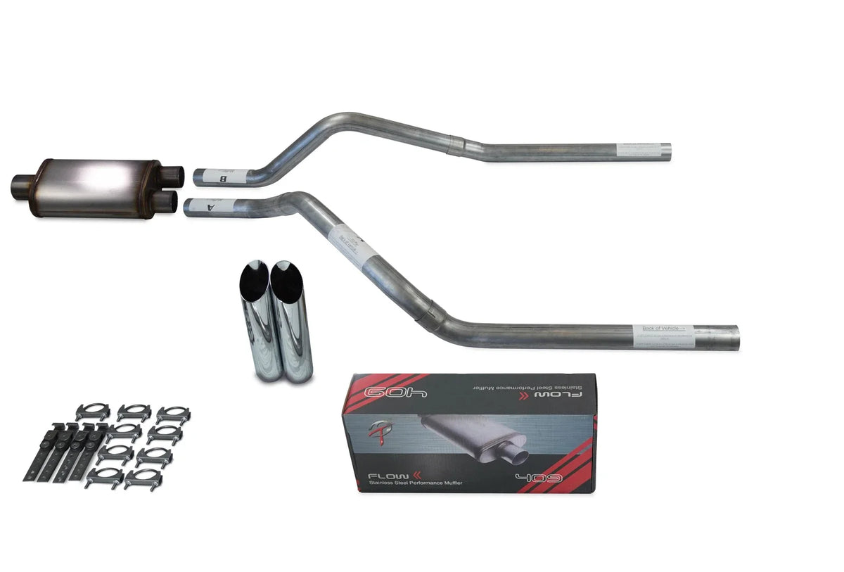 Dual Exhaust Muffler for GMC Jimmy (1992–1994) Stainless Slash Tip