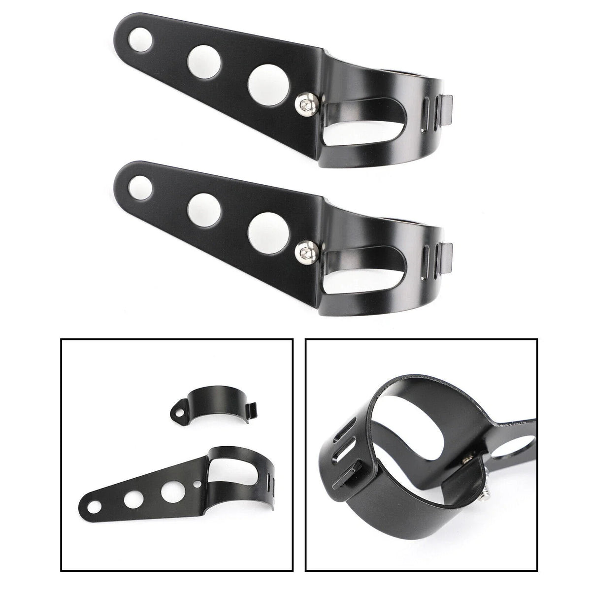 Headlight Bracket Holder 43-50mm Black Universal Mount #3