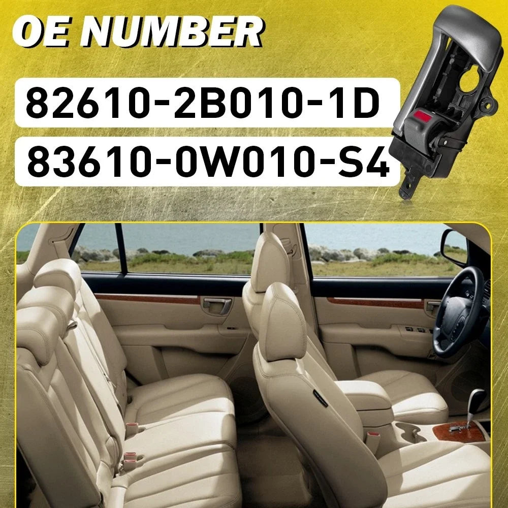 Interior Door Handle for Hyundai Santa Fe (2007–2012) - Silver