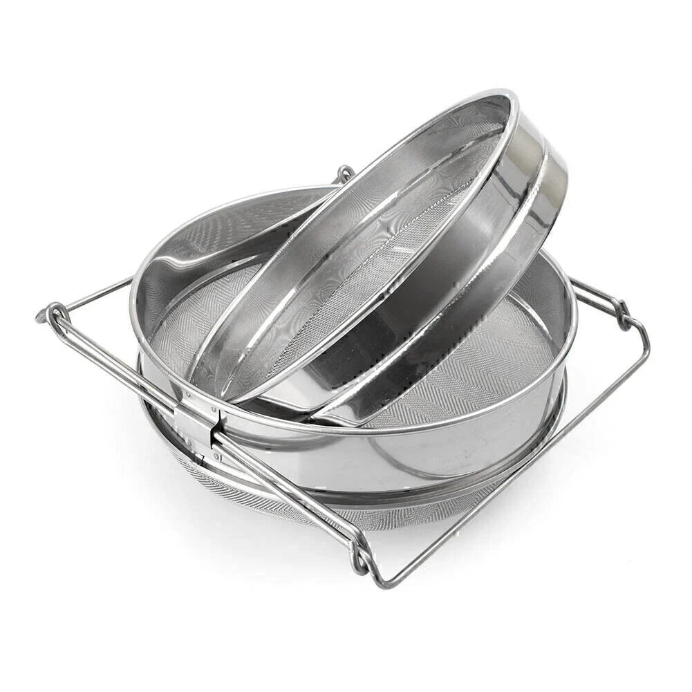 Adjustable Double Honey Sieve Strainer Filter for Beekeeping Equipment