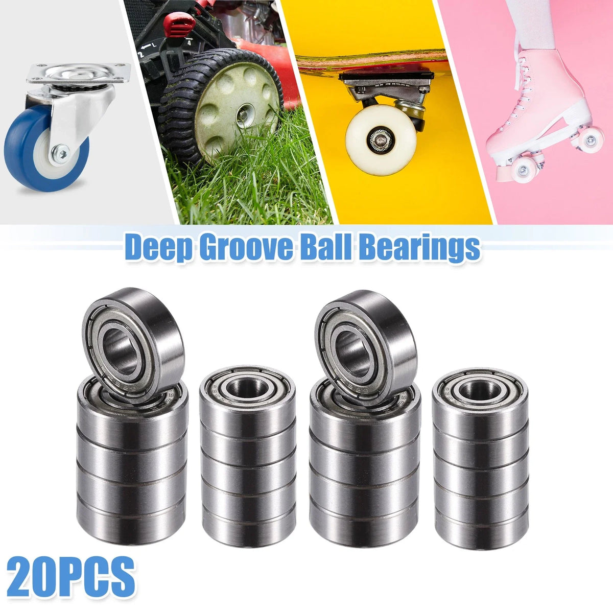 20pcs 696ZZ Deep Groove Ball Bearings for Various Models (6x15x5mm)