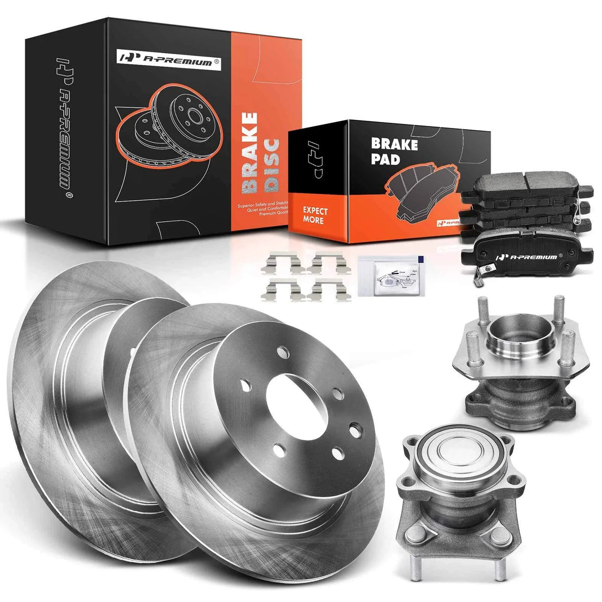 Rear Brake Rotor & Pad Set for Nissan Sentra (2007–2012)