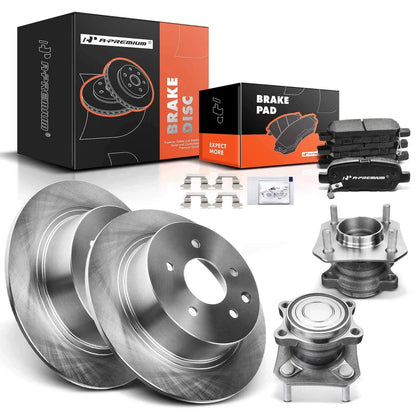 Rear Brake Rotor & Pad Set for Nissan Sentra (2007–2012)