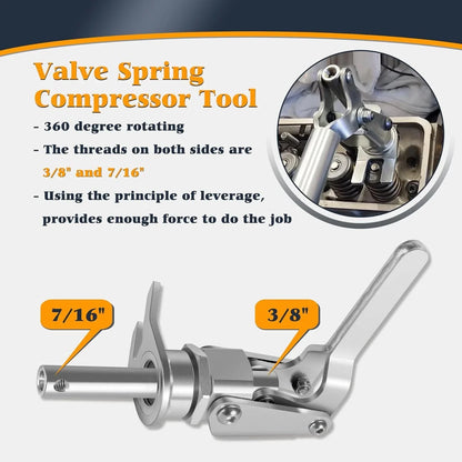 Compressor Tool for Valve Springs with 3/8" & 7/16" Stud Mounts