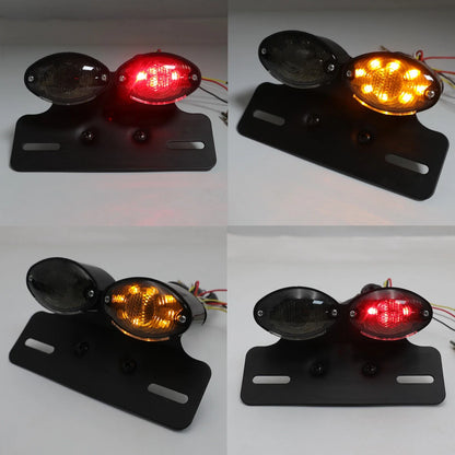 Cat Eye Tail Brake License Plate Light for Motorcycle (Custom Fit)