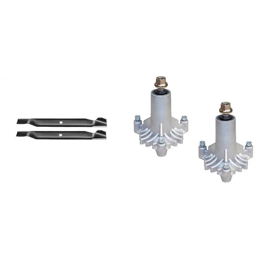 2X Mower Blades and Spindles for Craftsman Tractor Decks