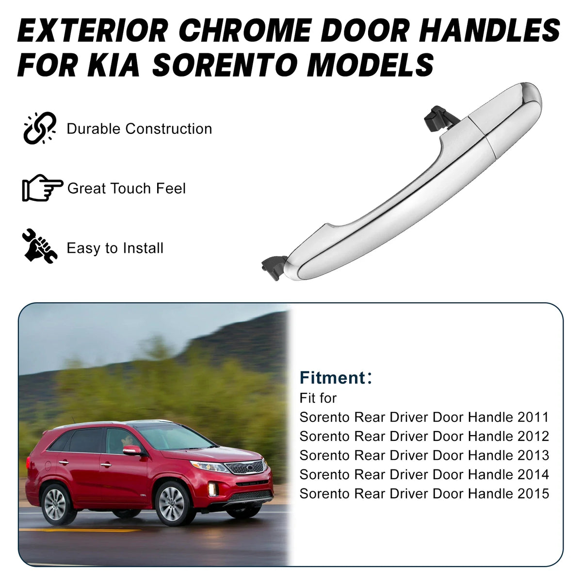 Exterior Door Handle RH for 2011-2013 Kia Sorento Passenger