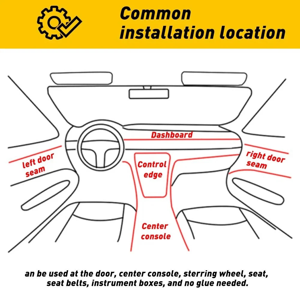 Car Interior 5m Red LED Strip Light (Universal Application)