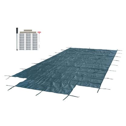 Inground Rectangle Pool Cover Safety (Mesh, Solid) for Swimming Pools